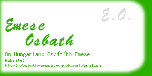 emese osbath business card